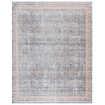 SAFAVIEH Paisley Vince Aztec Area Rug, Blue/Rust, 8' x 10'