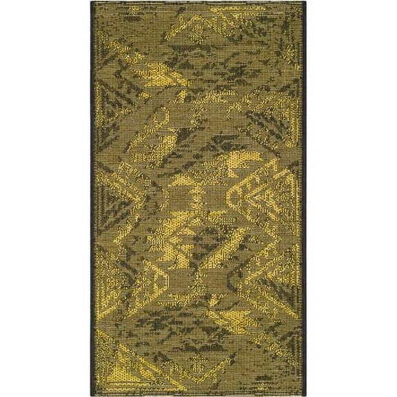 SAFAVIEH Palazzo Anuki Euro style Area Rug, Black/Green, 2' x 3'6"