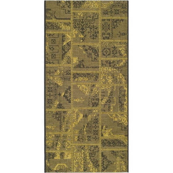 SAFAVIEH Palazzo Collection PAL121-56C10 Black / Green Rug