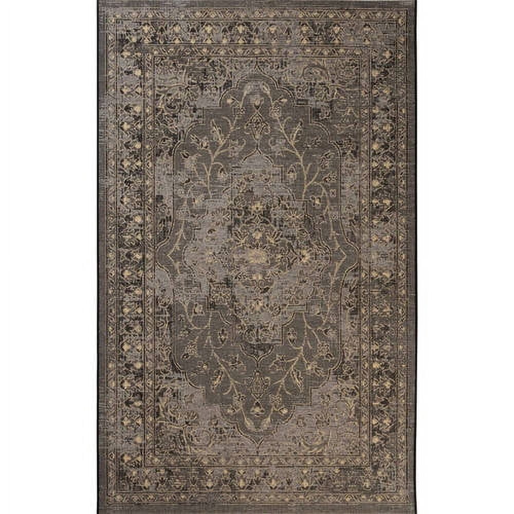 SAFAVIEH Palazzo Henrika Traditional Area Rug, Black/Cream, 5' x 8'
