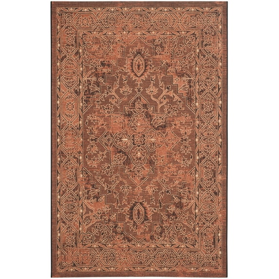 SAFAVIEH Palazzo Robena Traditional Area Rug, Black/Cream, 4' x 6'