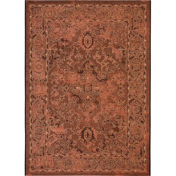 SAFAVIEH Palazzo Robena Traditional Area Rug, Black/Cream, 8' x 11'