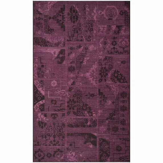 SAFAVIEH Palazzo Valerie Euro style Area Rug, Black/Purple, 5' x 8'