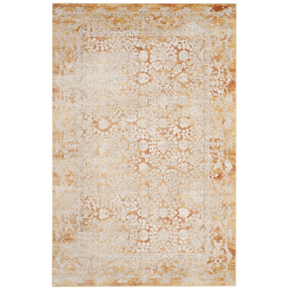 SAFAVIEH Palermo Caitriona Faded Transitional Area Rug, Gold/Beige, 5'1" x 7'6"