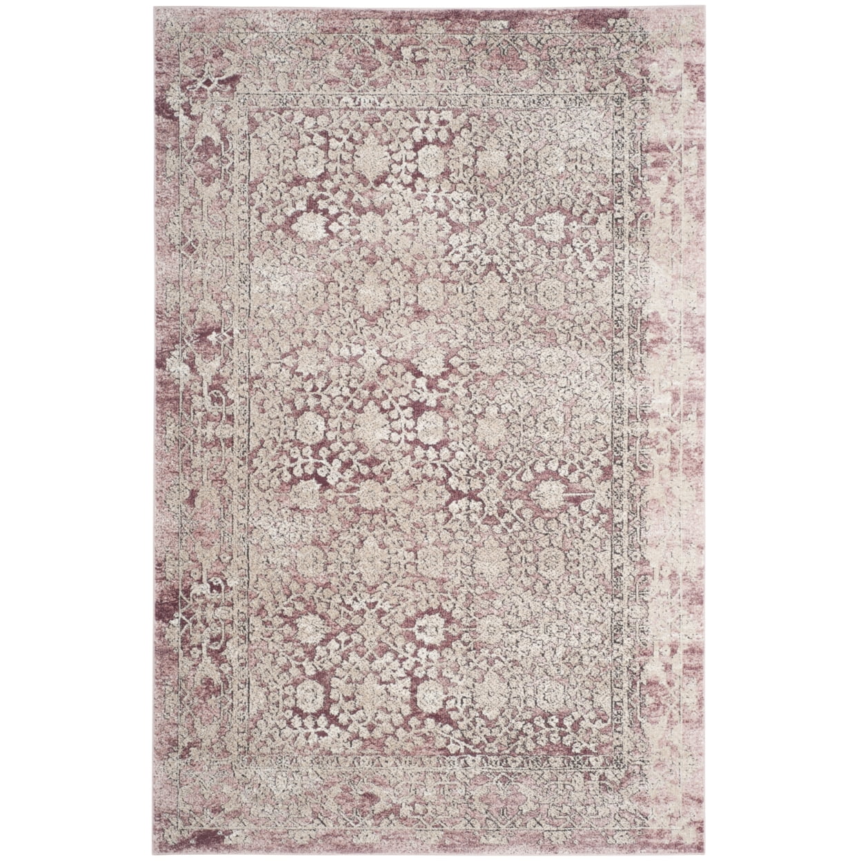 SAFAVIEH Palermo Caitriona Faded Transitional Area Rug, Rose/Beige, 5'1" x 7'6"