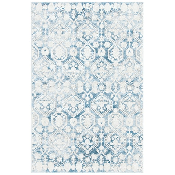 SAFAVIEH Palermo Kelleh Geometric Area Rug, Blue/Beige, 8' x 10'