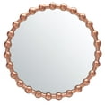 thumbnail image 1 of SAFAVIEH Pallas 25 in. Geometric Round Mirror, Brushed Copper, 1 of 5