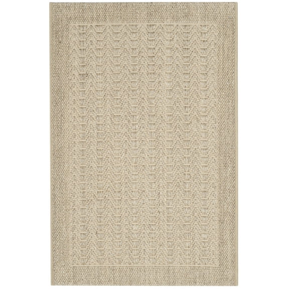 SAFAVIEH Palm Beach Adalyn Geometric Area Rug, Desert Sand, 2' x 3'