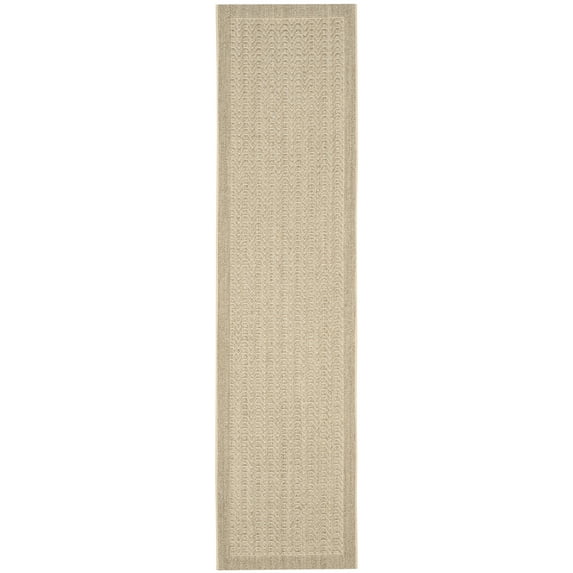 SAFAVIEH Palm Beach Adalyn Geometric Runner Rug, Desert Sand, 2' x 8'
