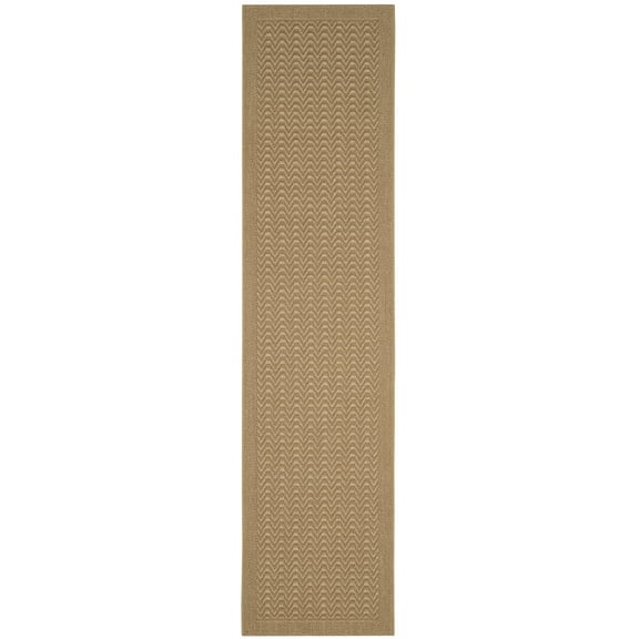 SAFAVIEH Palm Beach Adalyn Geometric Runner Rug, Maize, 2' x 8'