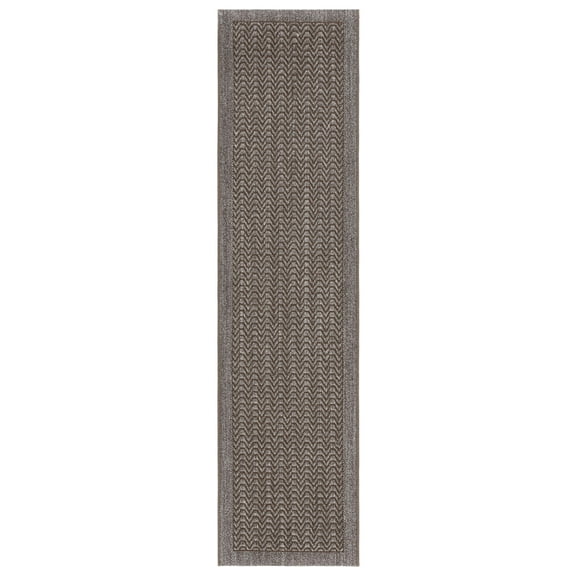 SAFAVIEH Palm Beach Adalyn Geometric Runner Rug, Silver, 2' x 8'