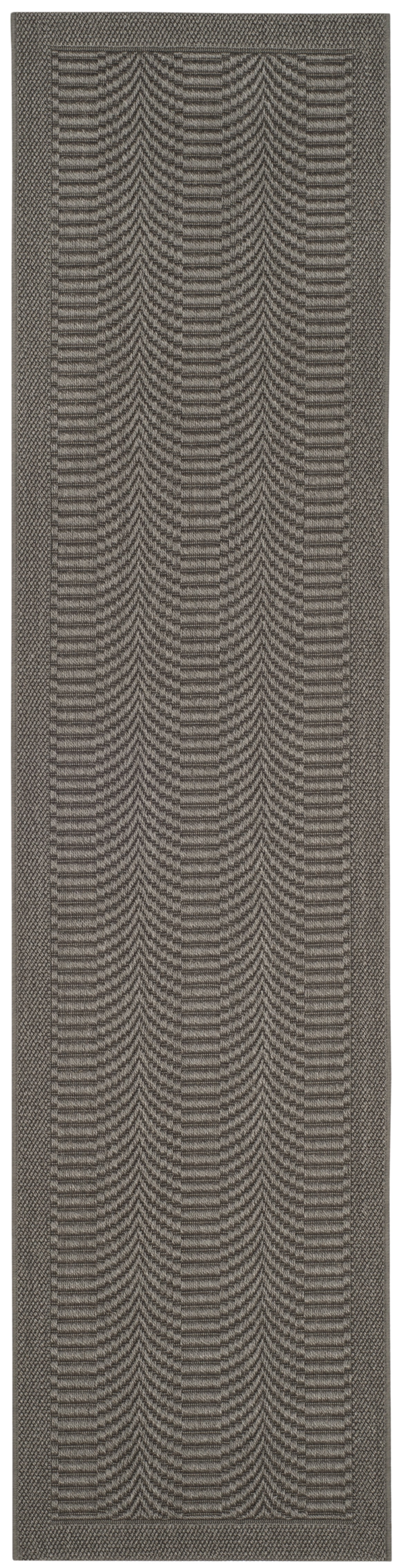 SAFAVIEH Palm Beach Candyce Geometric Runner Rug, Ash, 2' x 8'