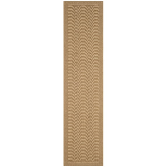 SAFAVIEH Palm Beach Candyce Geometric Runner Rug, Maize, 2' x 8'
