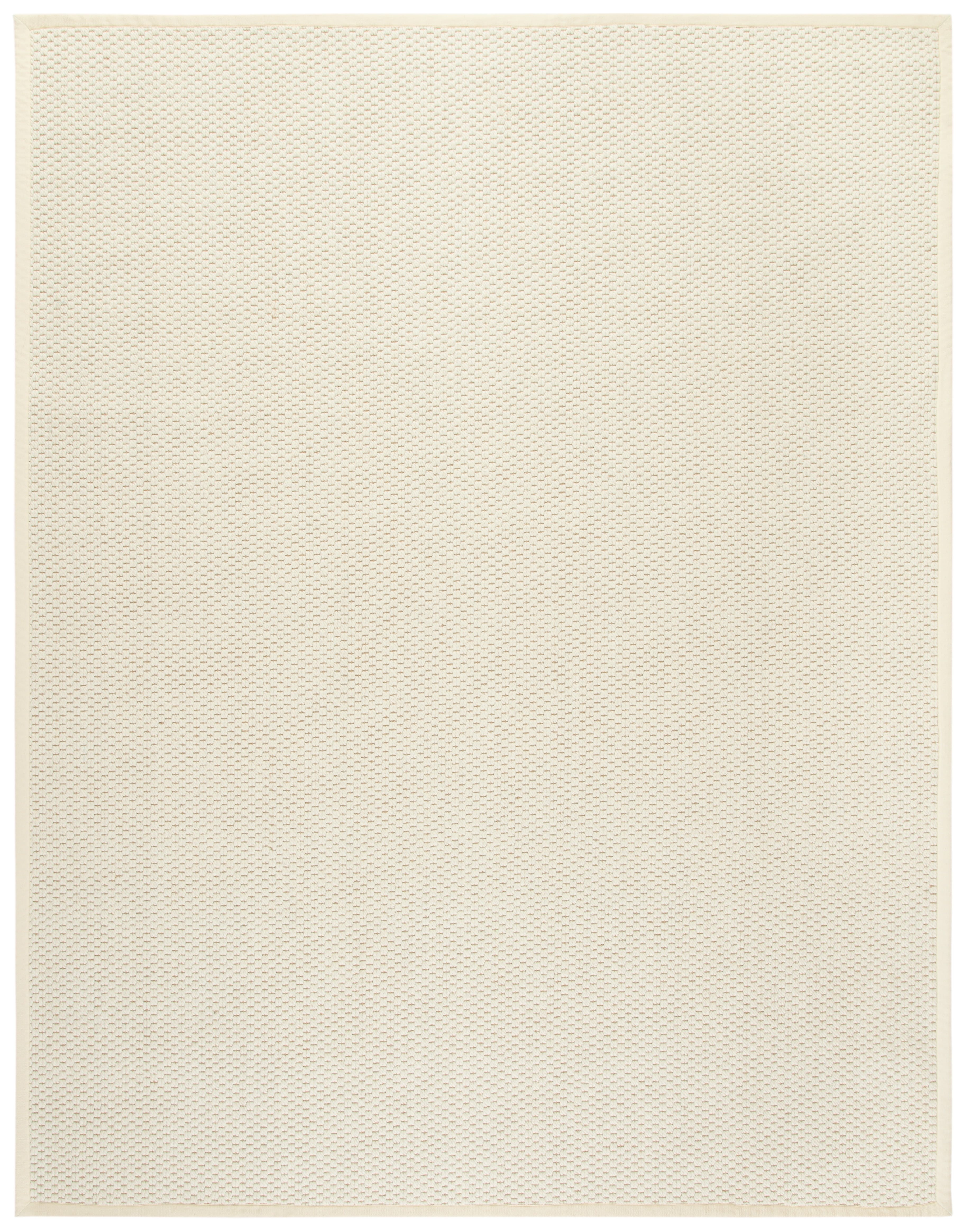Ivory Geometric Hand-Knotted Wool Area Rug 8' x 10'