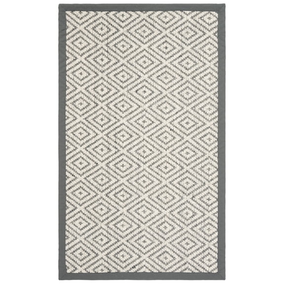 SAFAVIEH Palm Beach Catriona Geometric Area Rug, Grey/Dark Grey, 3' x 5'