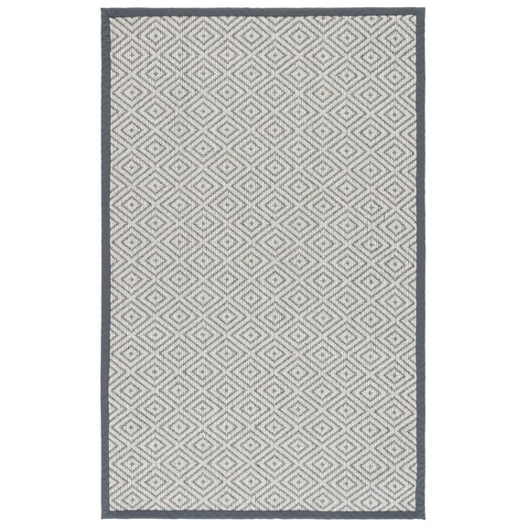 SAFAVIEH Palm Beach Catriona Geometric Area Rug, Grey/Dark Grey, 5' x 8'