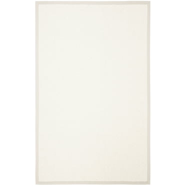 SAFAVIEH Palm Beach Clark Solid Area Rug, Ivory/Grey, 5' x 8'