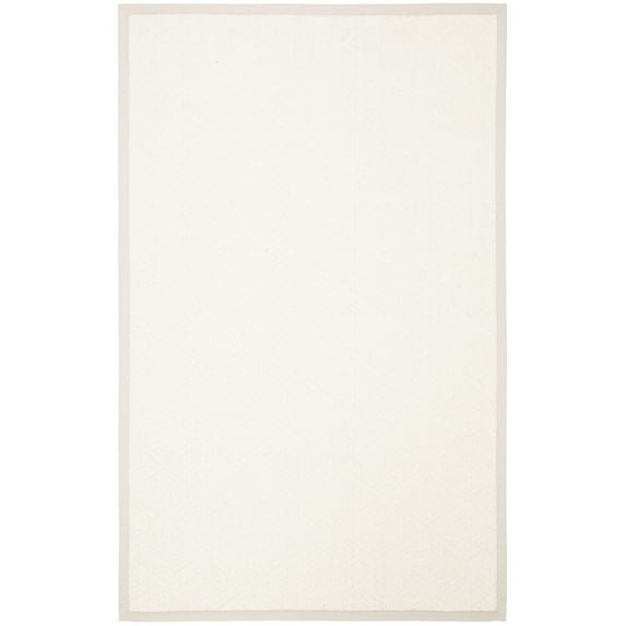 SAFAVIEH Palm Beach Clark Solid Area Rug, Ivory/Grey, 5' x 8'