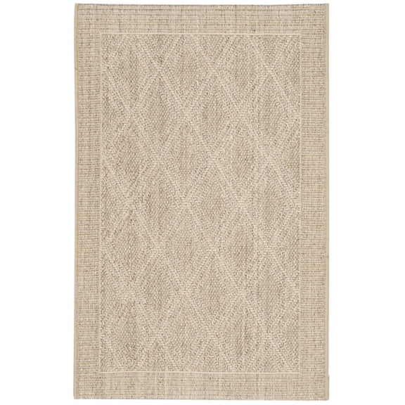 SAFAVIEH Palm Beach Femie Geometric Area Rug, Sand, 2' x 3'
