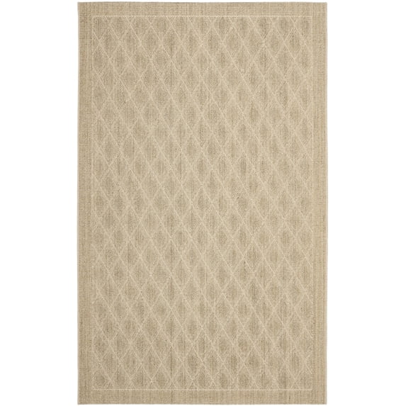 SAFAVIEH Palm Beach Femie Geometric Area Rug, Sand, 4' x 6'