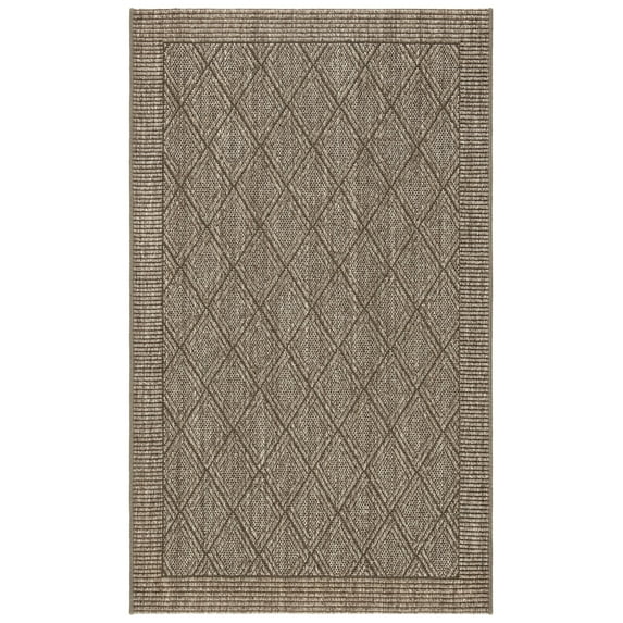 SAFAVIEH Palm Beach Femie Geometric Area Rug, Silver, 3' x 5'