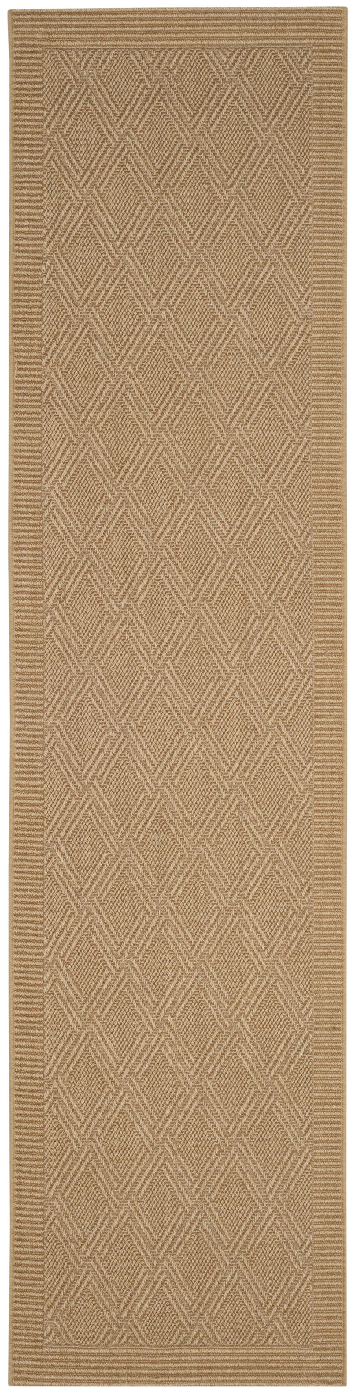 SAFAVIEH Palm Beach Femie Geometric Runner Rug, Maize, 2' x 8'