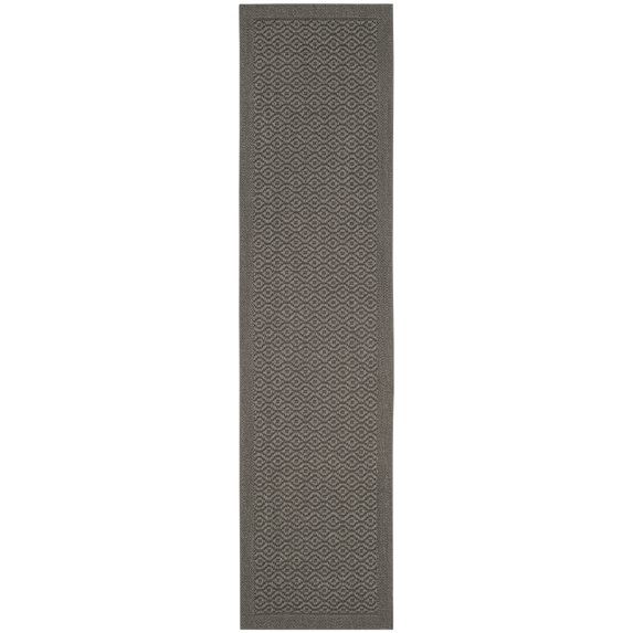SAFAVIEH Palm Beach Jannine Geometric Runner Rug, Ash, 2' x 8'