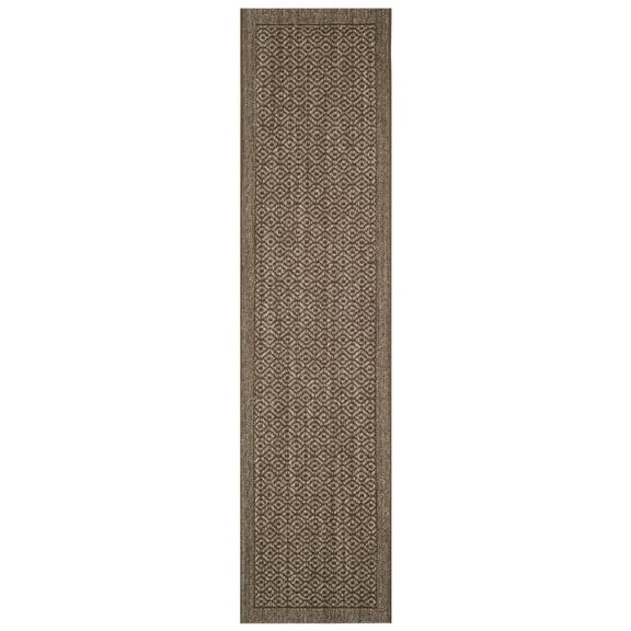SAFAVIEH Palm Beach Jannine Geometric Runner Rug, Silver, 2' x 8'