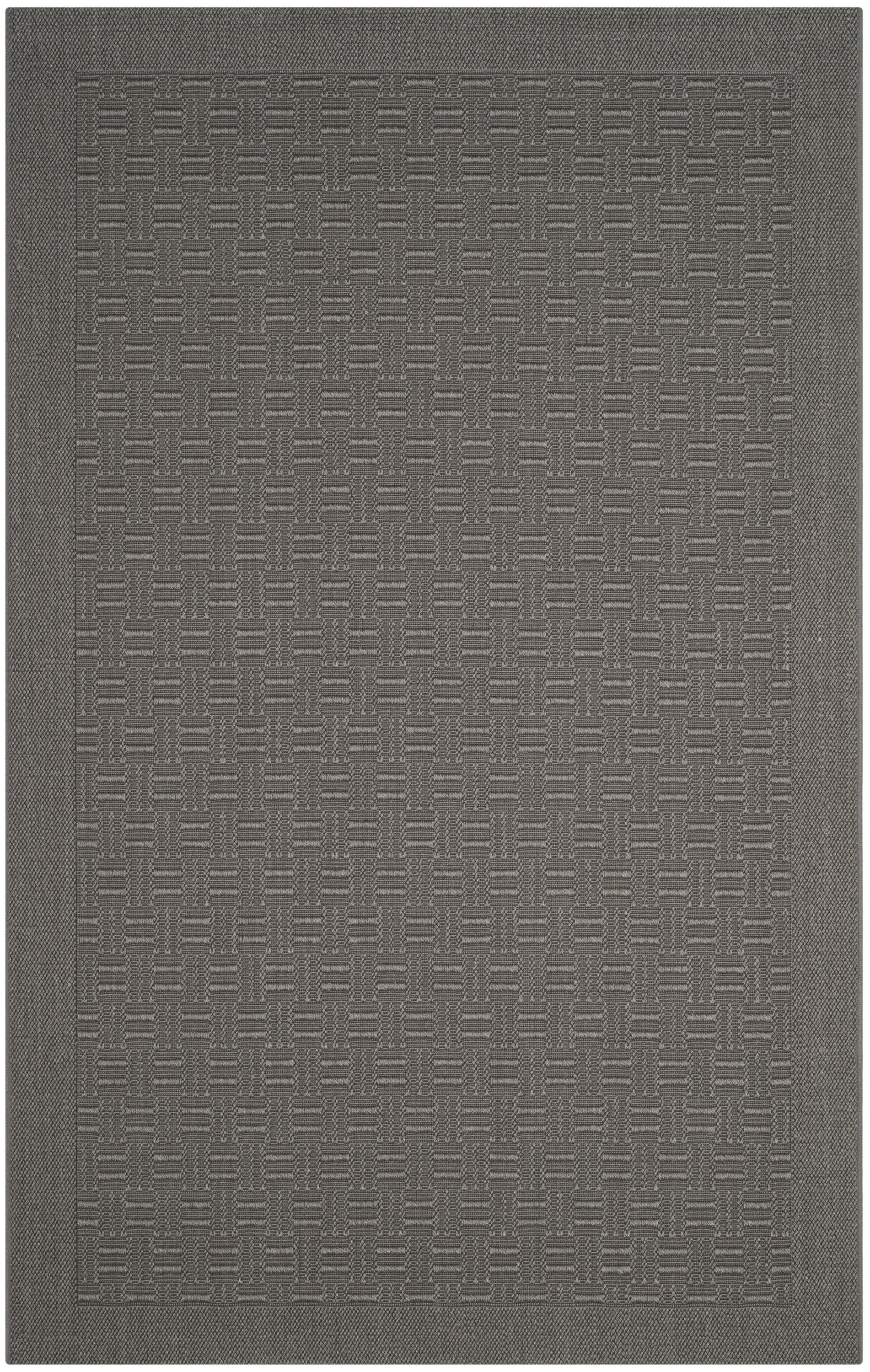 Gray Geometric Hand-knotted 4' x 6' Synthetic Area Rug
