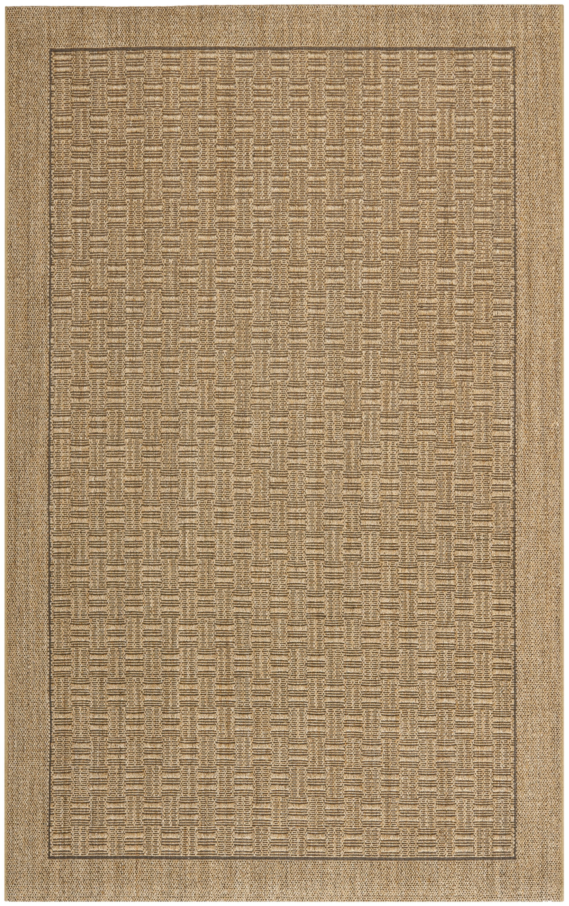 Natural Geometric Hand-Knotted Sisal 6' x 9' Area Rug