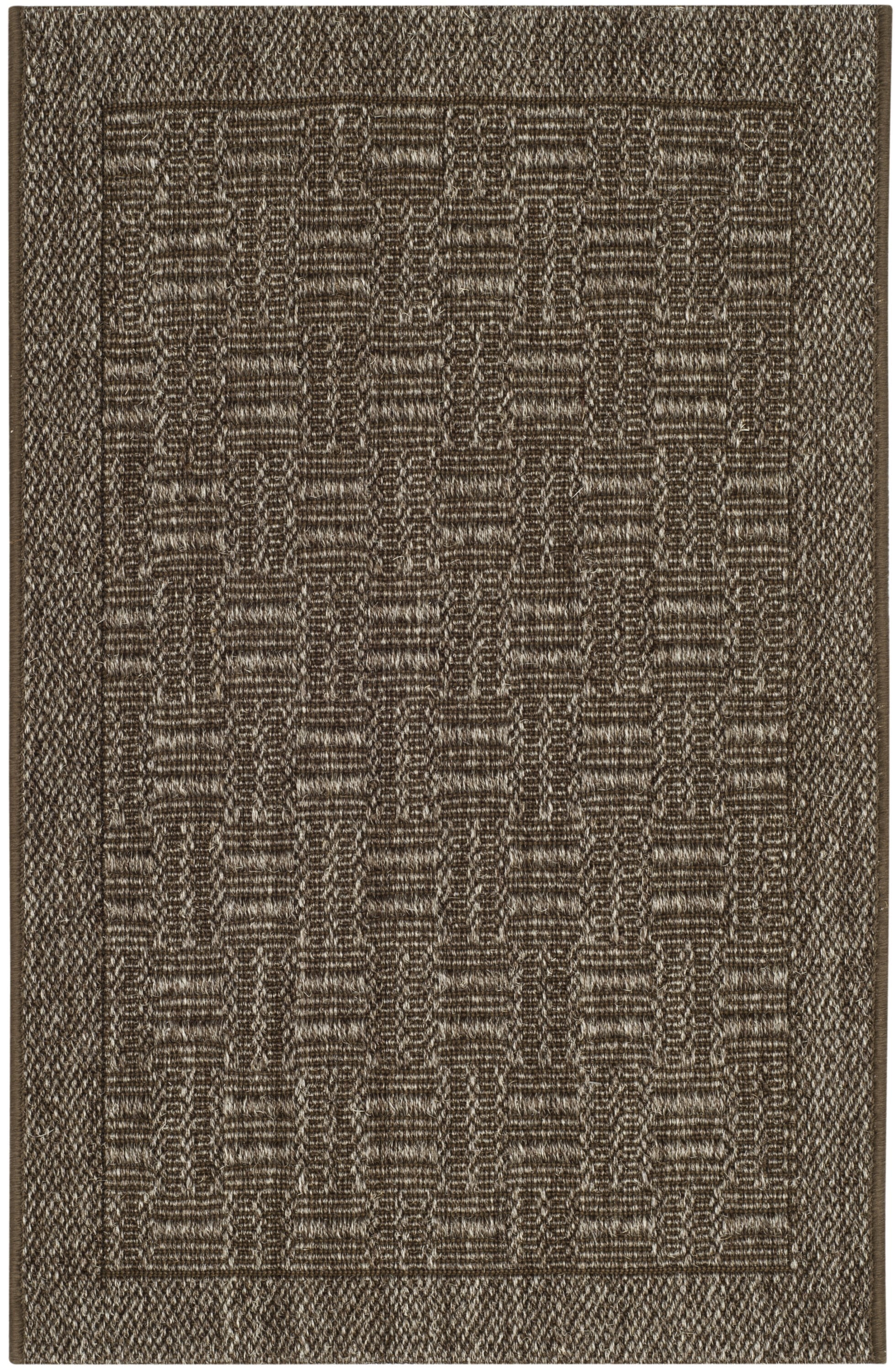 Gray Geometric Handmade Sisal Area Rug, 2' x 3'