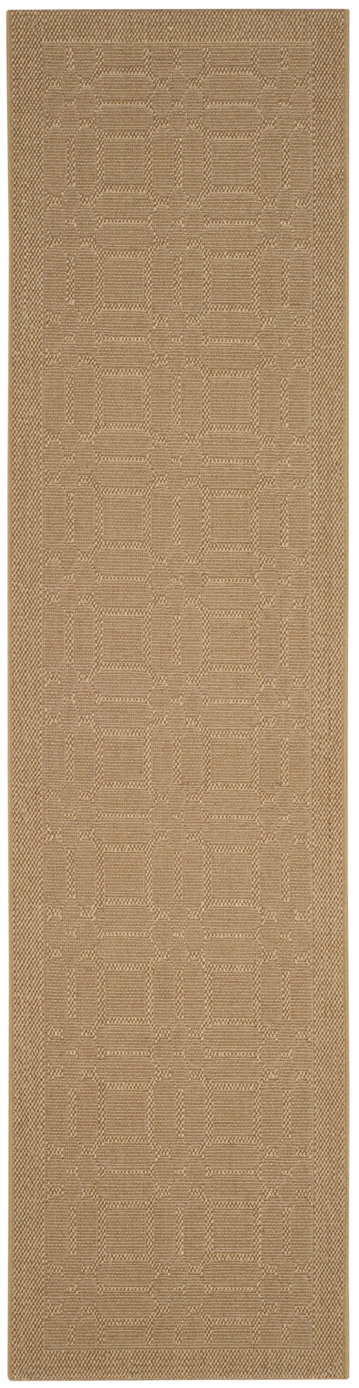 SAFAVIEH Palm Beach Laidley Geometric Runner Rug, Maize, 2' x 8'
