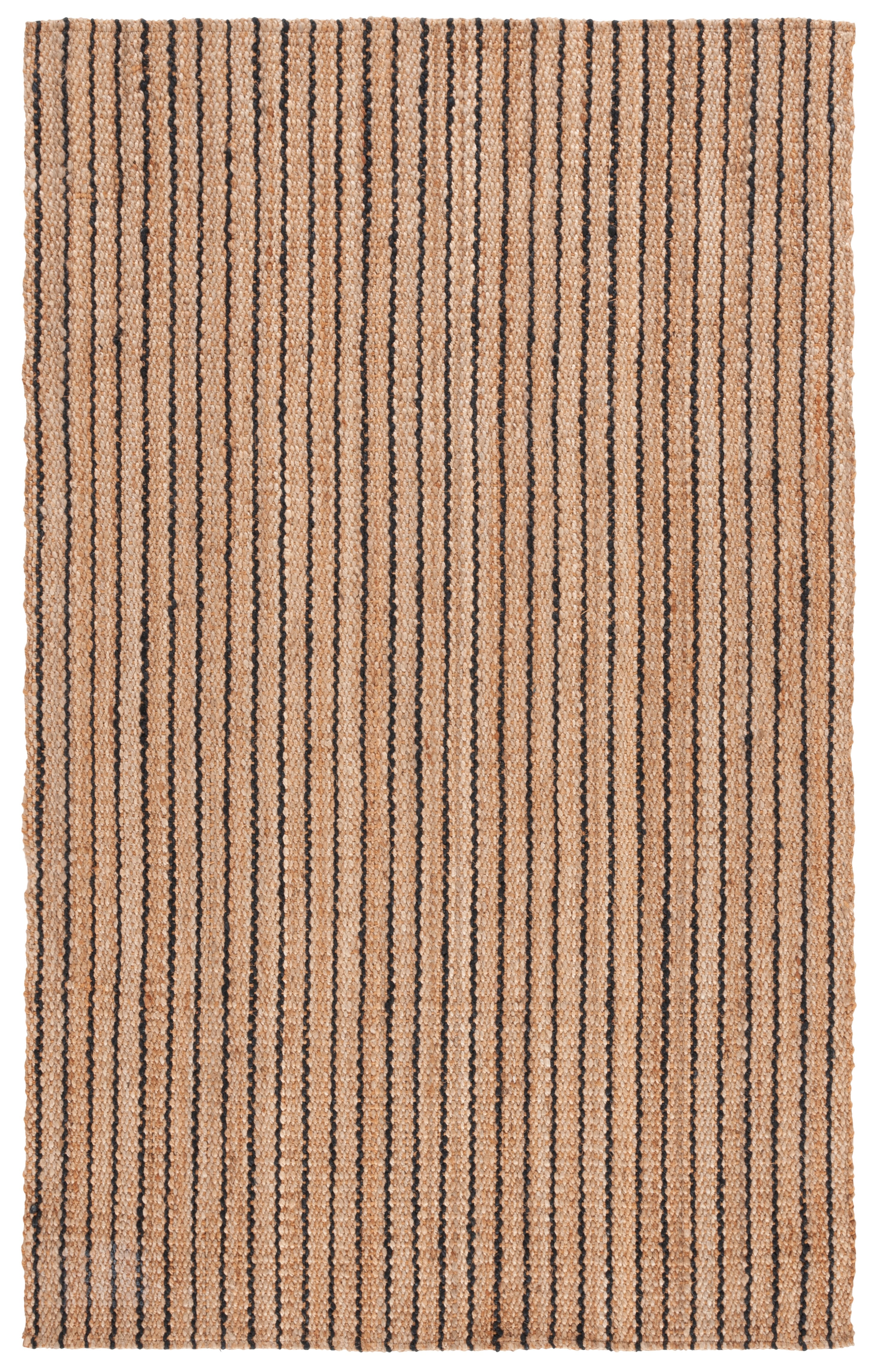 Handmade Black and Natural Jute Stripe 4' x 6' Area Rug