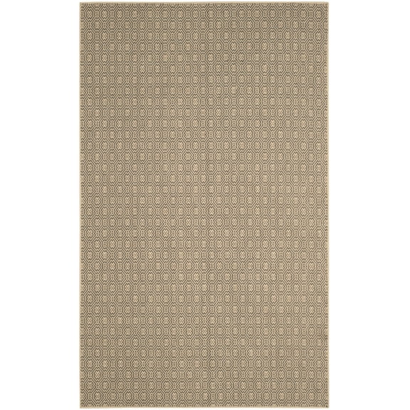 SAFAVIEH Palm Beach Norton Geometric Area Rug, Natural/Black, 5' x 8'