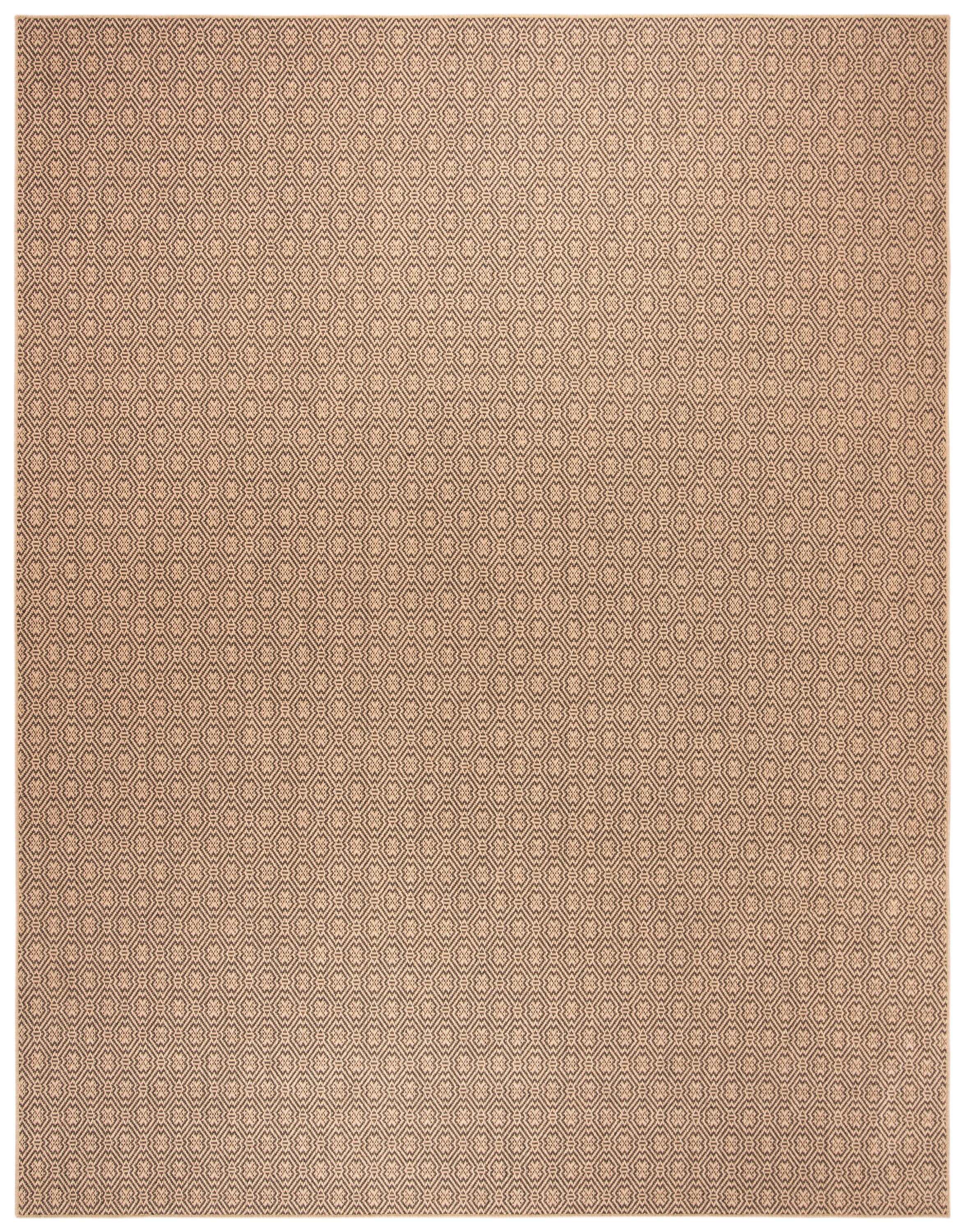 SAFAVIEH Palm Beach Norton Geometric Area Rug, Natural/Black, 8' x 10'
