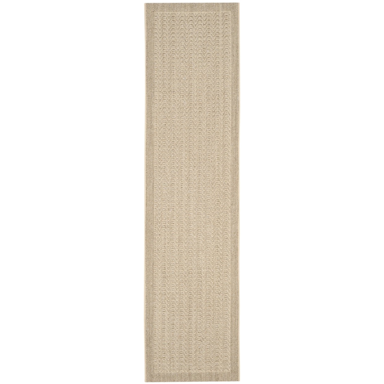 Handmade Desert Sand Geometric Sisal Runner Rug
