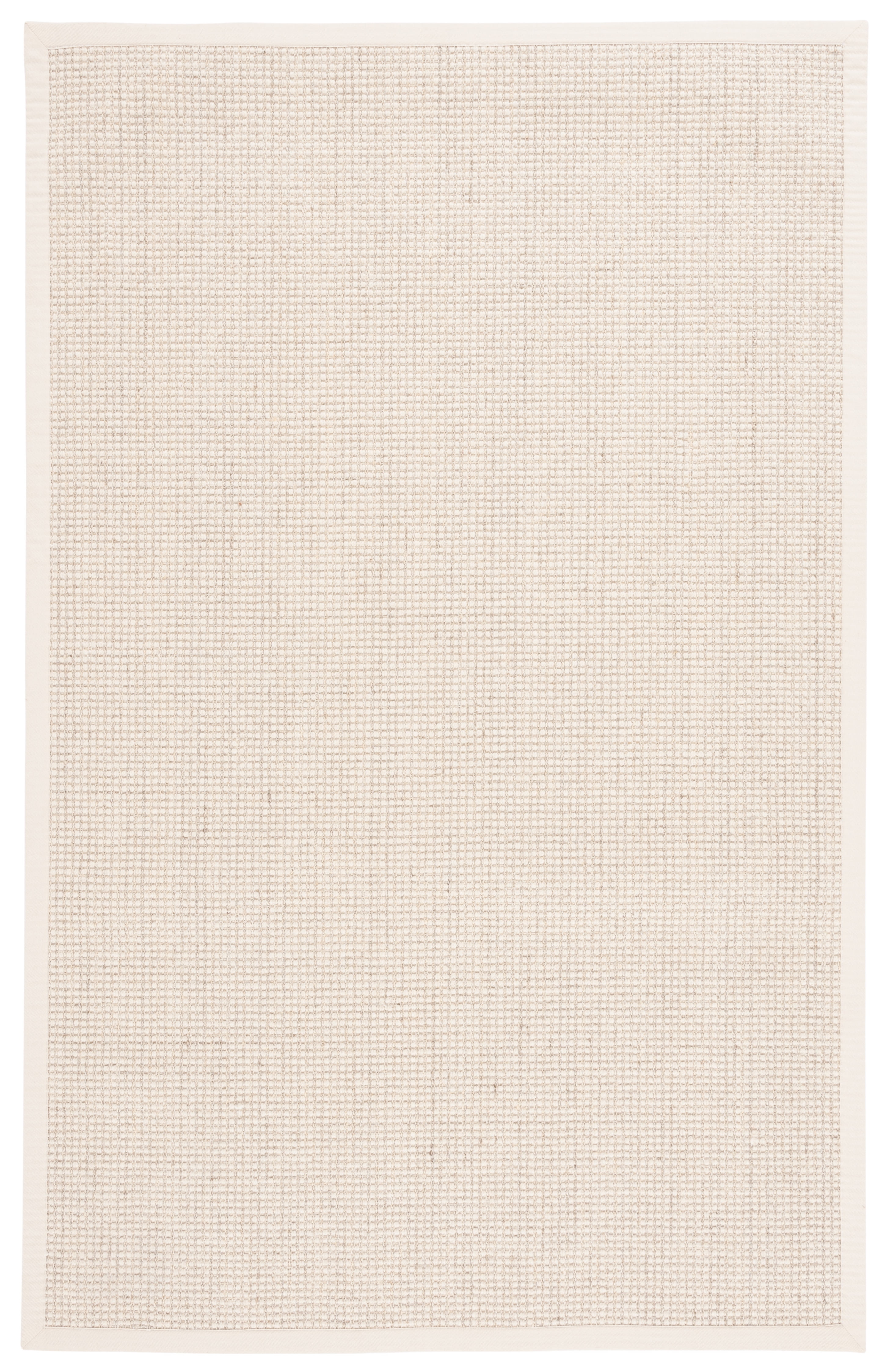 Beige Geometric Flat Woven Sisal 3' x 5' Area Rug