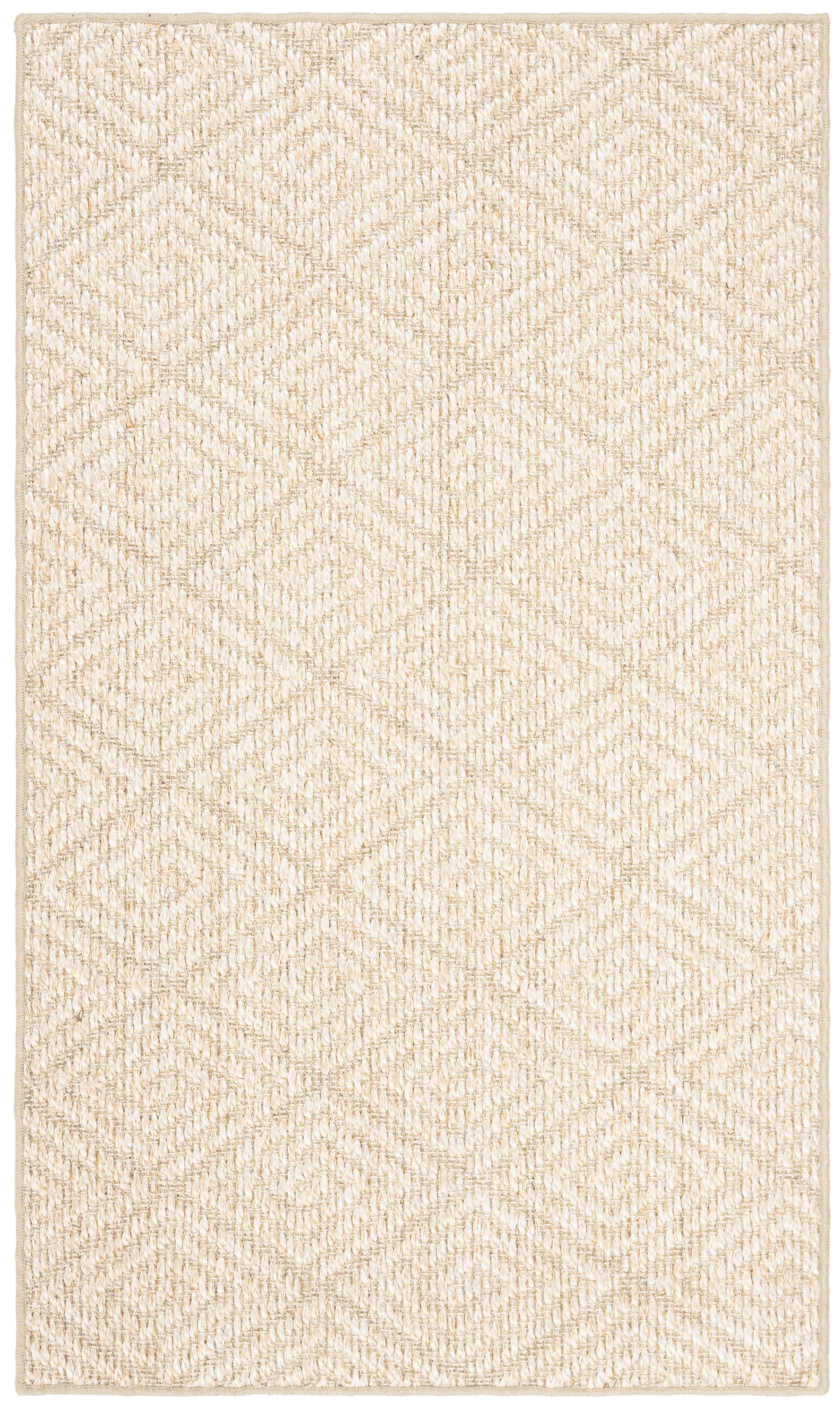 Beige Geometric Flat Woven Synthetic Area Rug 3' x 5'