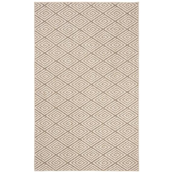 SAFAVIEH Palm Beach Stars Geometric Diamonds Sisal Area Rug, Beige/Brown, 5' x 8'
