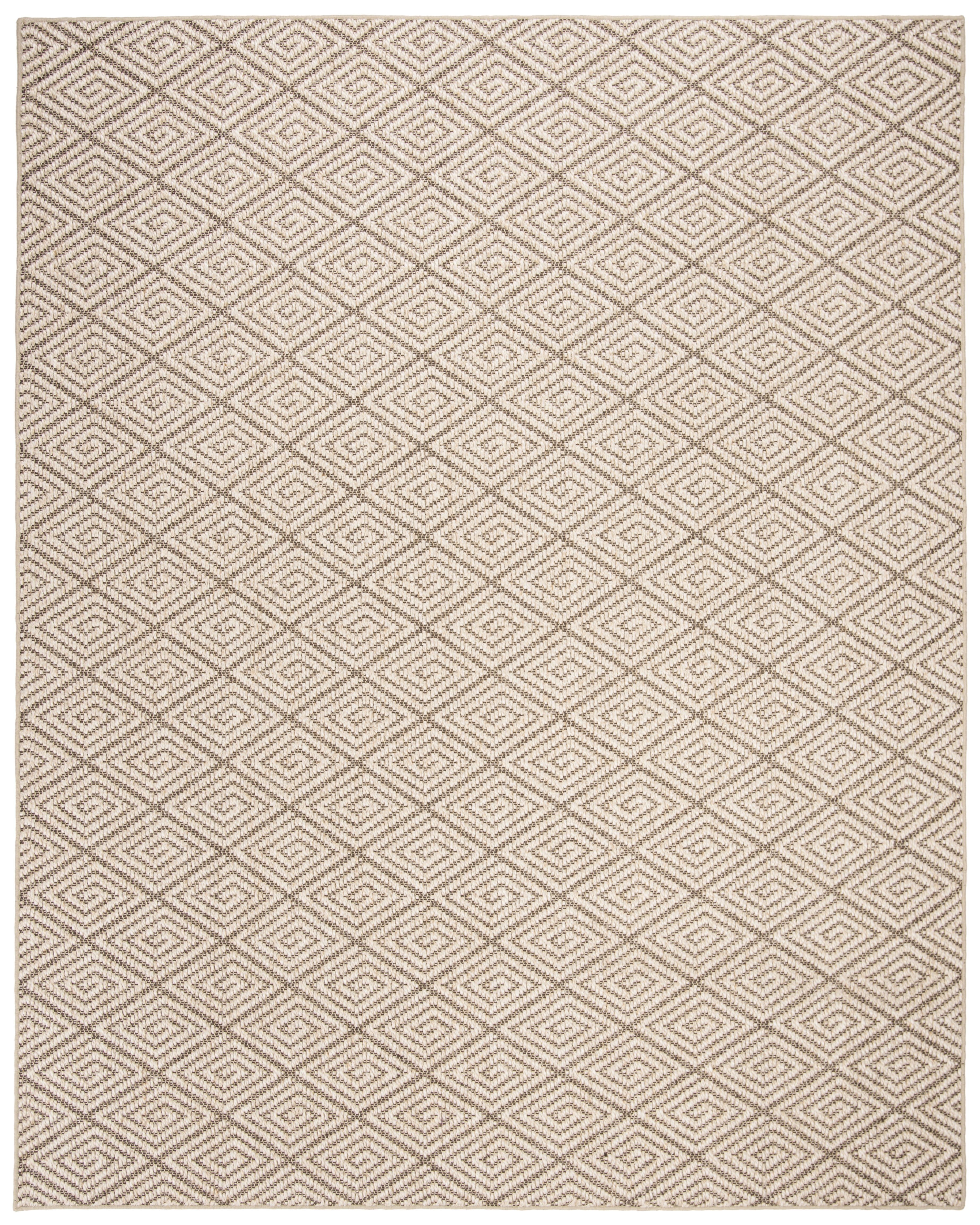 SAFAVIEH Palm Beach Stars Geometric Diamonds Sisal Area Rug, Beige/Brown, 9' x 12'