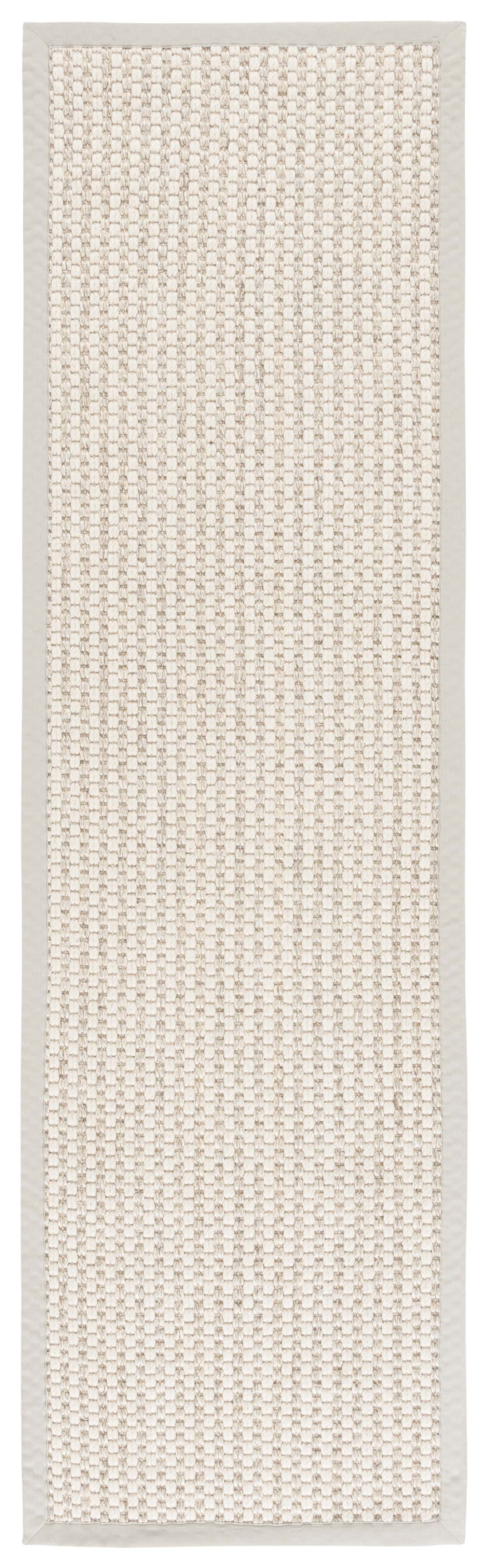 SAFAVIEH Palm Beach Trafford Solid Runner Rug, Ivory, 2'3" x 8'