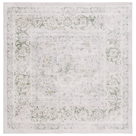 SAFAVIEH Palma Amanda Oriental Area Rug, Beige/Green, 6'7" x 6'7" Square
