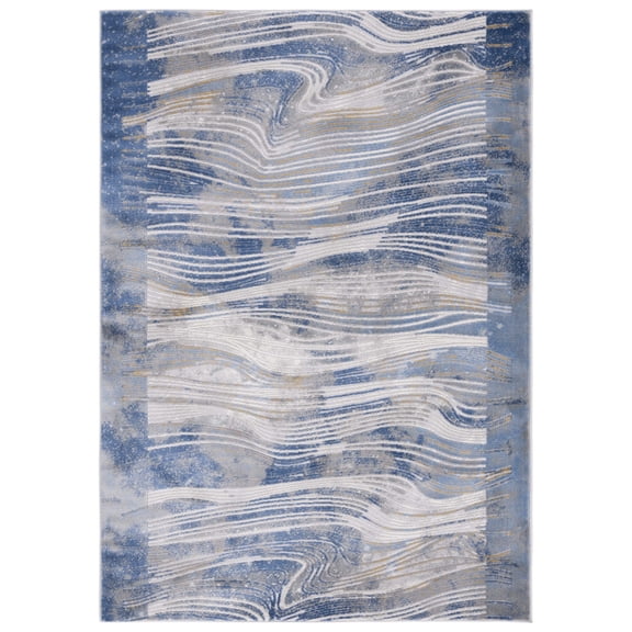 SAFAVIEH Palma Cami Abstract Area Rug, Beige/Blue, 8' x 10'
