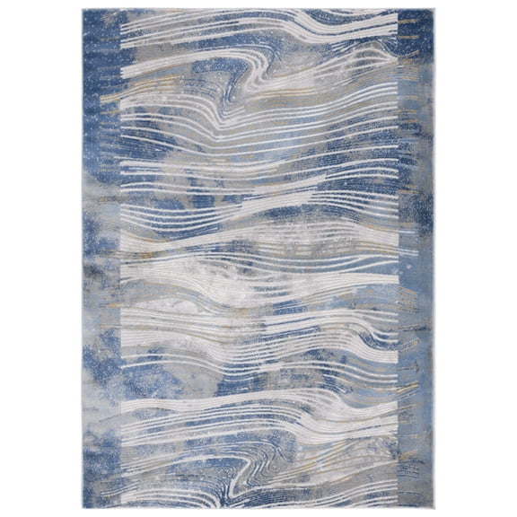 SAFAVIEH Palma Cami Abstract Area Rug, Beige/Blue, 9' x 12'