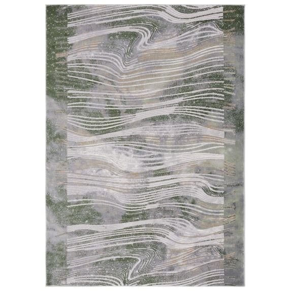 SAFAVIEH Palma Cami Abstract Area Rug, Beige/Green, 2'2" x 3'9"