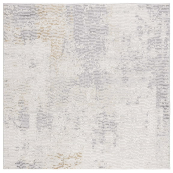 SAFAVIEH Palma Erica Abstract Area Rug, Beige/Light Grey, 6'7" x 6'7" Square