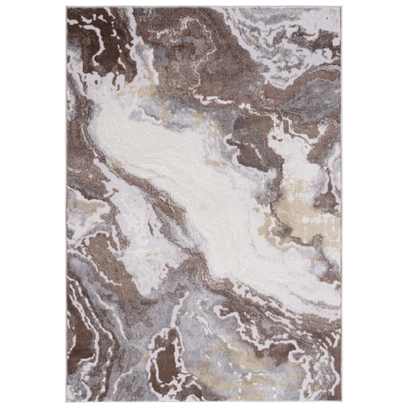 SAFAVIEH Palma George Abstract Area Rug, Beige/Brown, 9' x 12'
