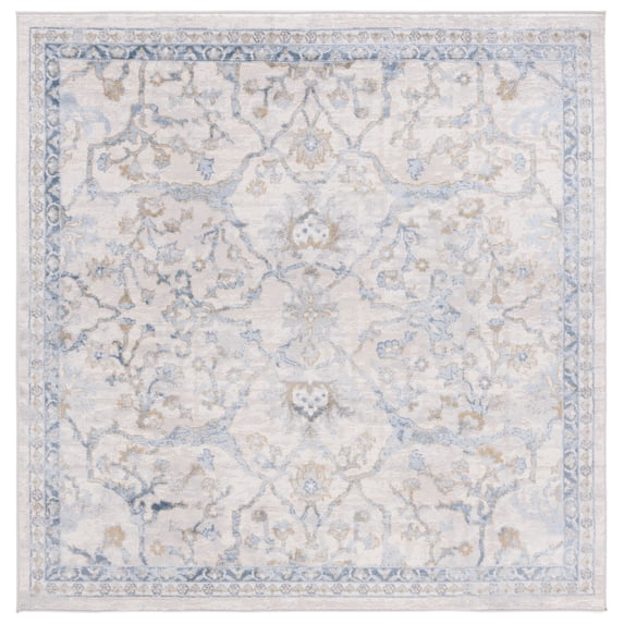 SAFAVIEH Palma Giuseppe Oriental Area Rug, Beige/Light Blue, 5'1" x 5'1" Square