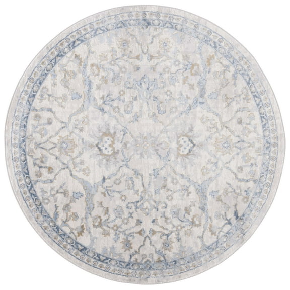 SAFAVIEH Palma Giuseppe Oriental Area Rug, Beige/Light Blue, 6'7" x 6'7" Round