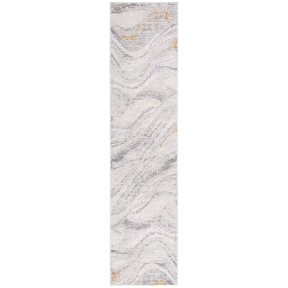 SAFAVIEH Palma Lucas Abstract Runner Rug, Beige/Light Grey, 2'2" x 5'